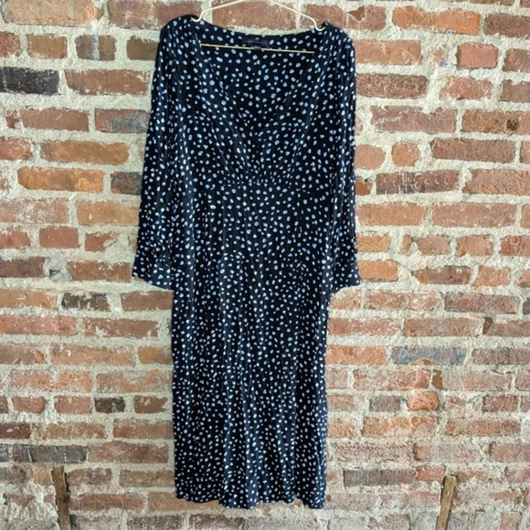 Sanctuary Size 12 Blue & Cream Flowy‎ Dress w/ Buttons on Sleeves - Picture 1 of 14